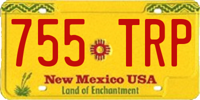 NM license plate 755TRP