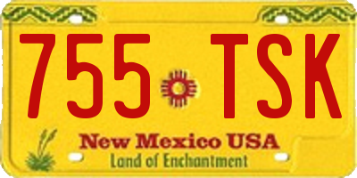 NM license plate 755TSK