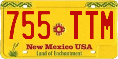 NM license plate 755TTM