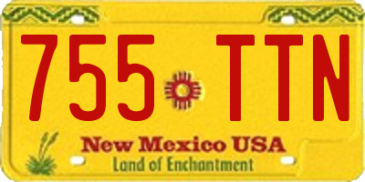 NM license plate 755TTN