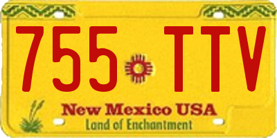 NM license plate 755TTV