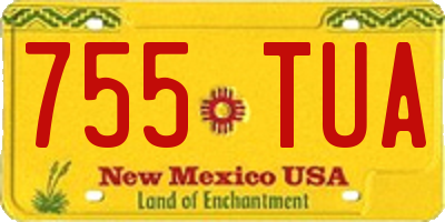 NM license plate 755TUA