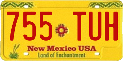 NM license plate 755TUH