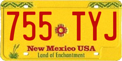 NM license plate 755TYJ