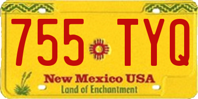 NM license plate 755TYQ