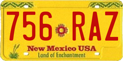 NM license plate 756RAZ