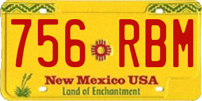 NM license plate 756RBM