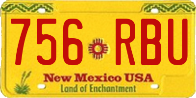 NM license plate 756RBU