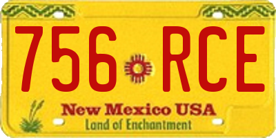NM license plate 756RCE