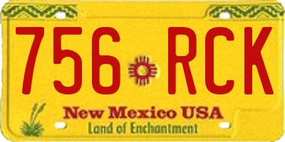 NM license plate 756RCK