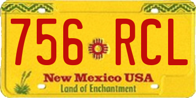 NM license plate 756RCL