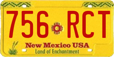 NM license plate 756RCT