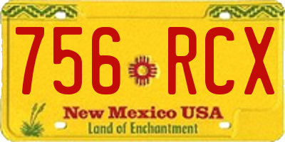NM license plate 756RCX