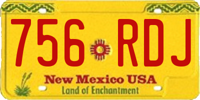 NM license plate 756RDJ