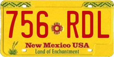 NM license plate 756RDL