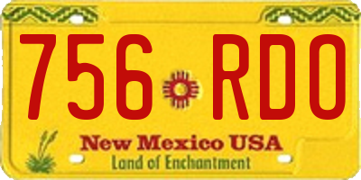 NM license plate 756RDO