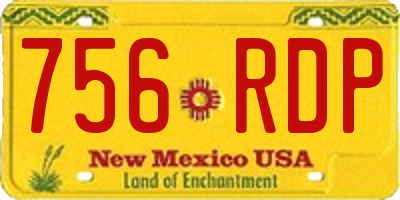 NM license plate 756RDP