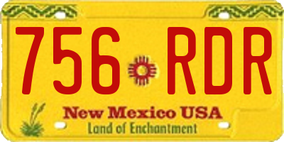 NM license plate 756RDR