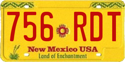 NM license plate 756RDT