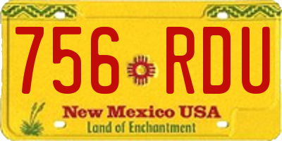 NM license plate 756RDU