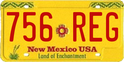 NM license plate 756REG