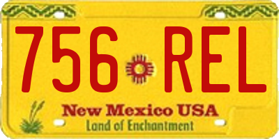 NM license plate 756REL