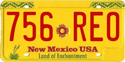 NM license plate 756REO