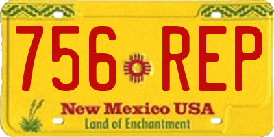 NM license plate 756REP
