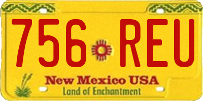 NM license plate 756REU