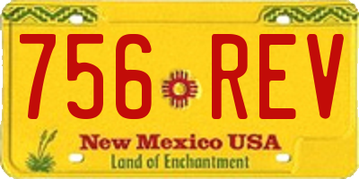 NM license plate 756REV