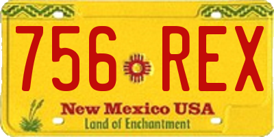 NM license plate 756REX