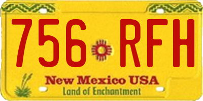 NM license plate 756RFH