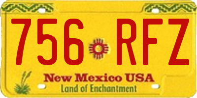 NM license plate 756RFZ