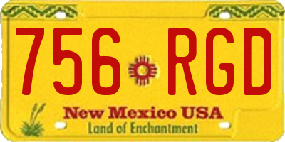NM license plate 756RGD