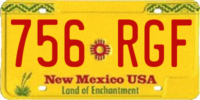 NM license plate 756RGF