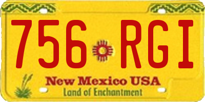 NM license plate 756RGI