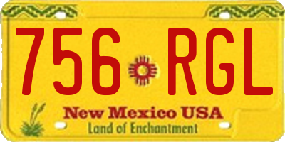 NM license plate 756RGL