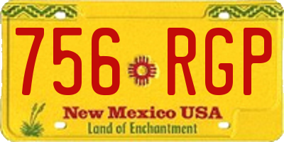 NM license plate 756RGP
