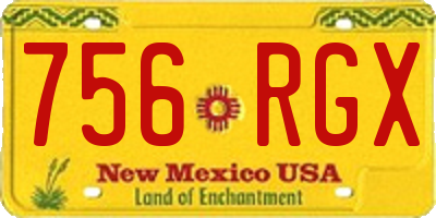 NM license plate 756RGX