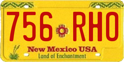 NM license plate 756RHO