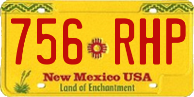 NM license plate 756RHP