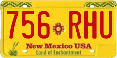 NM license plate 756RHU