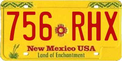 NM license plate 756RHX