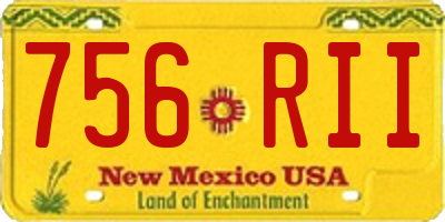 NM license plate 756RII