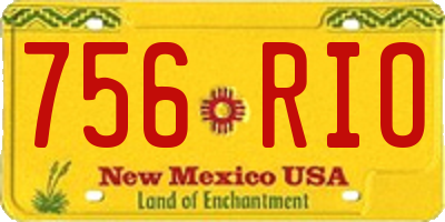NM license plate 756RIO