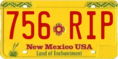 NM license plate 756RIP