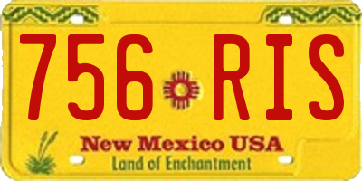 NM license plate 756RIS