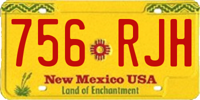 NM license plate 756RJH