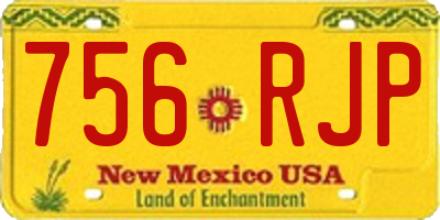 NM license plate 756RJP