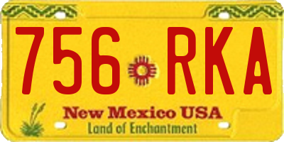 NM license plate 756RKA